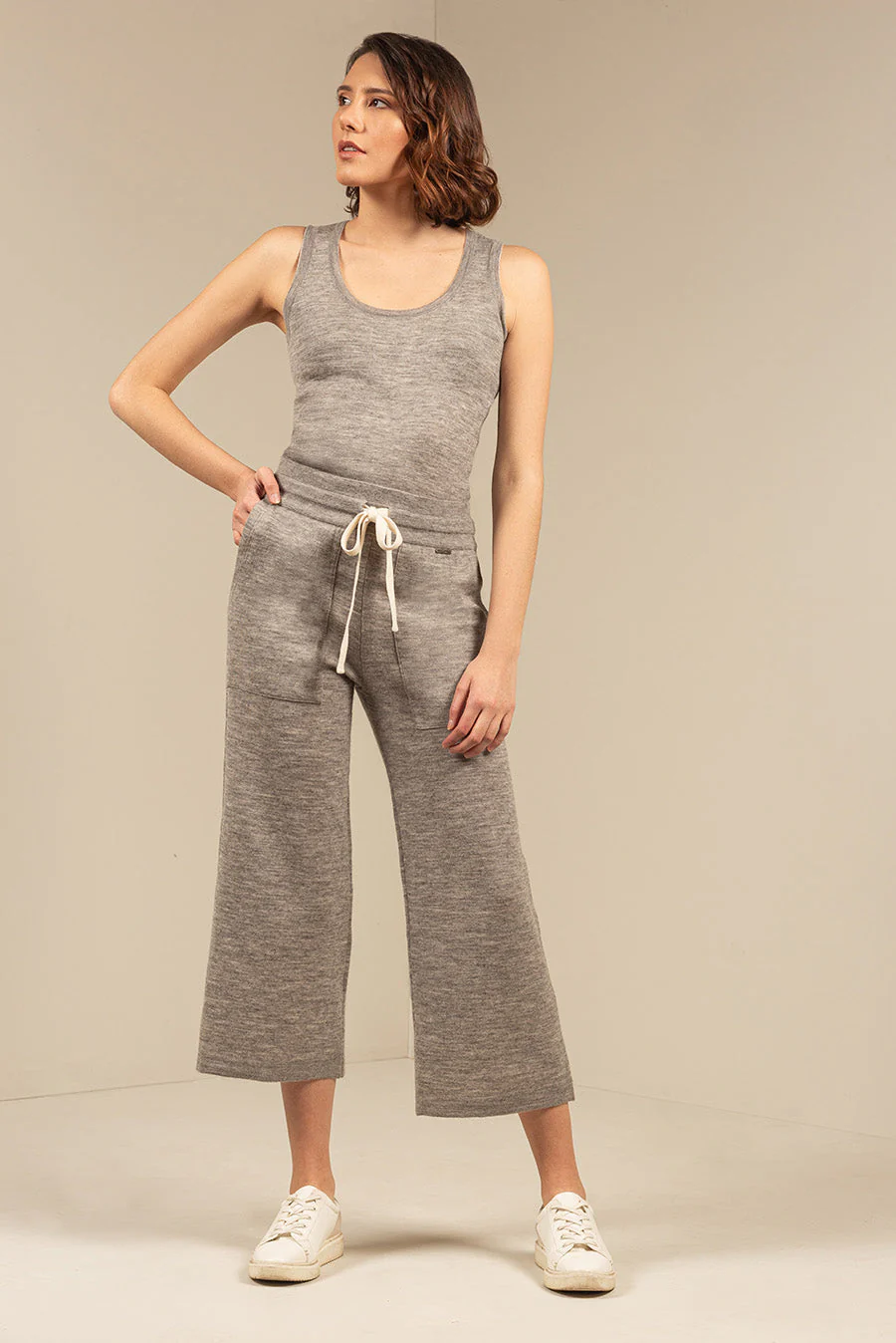 Usseglio Pants Cotton & Baby Alpaca Color Thunder - Image 3