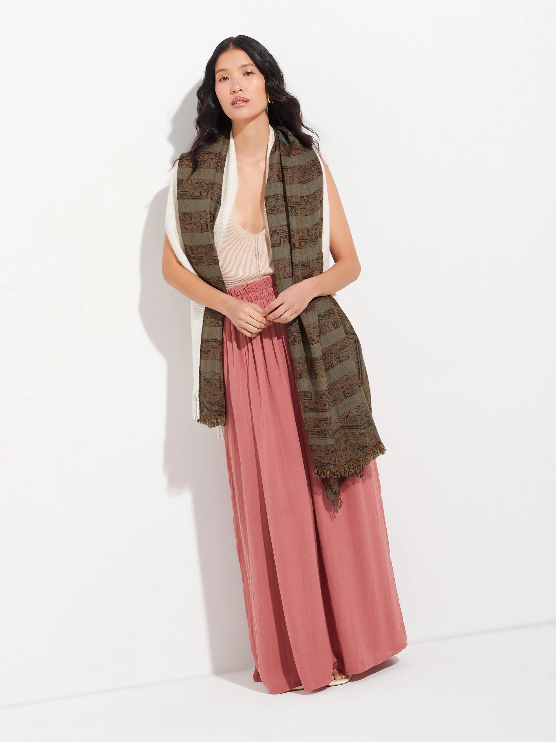 Paracas - 19 Shawl Royal Alpaca And Silk Color Brown