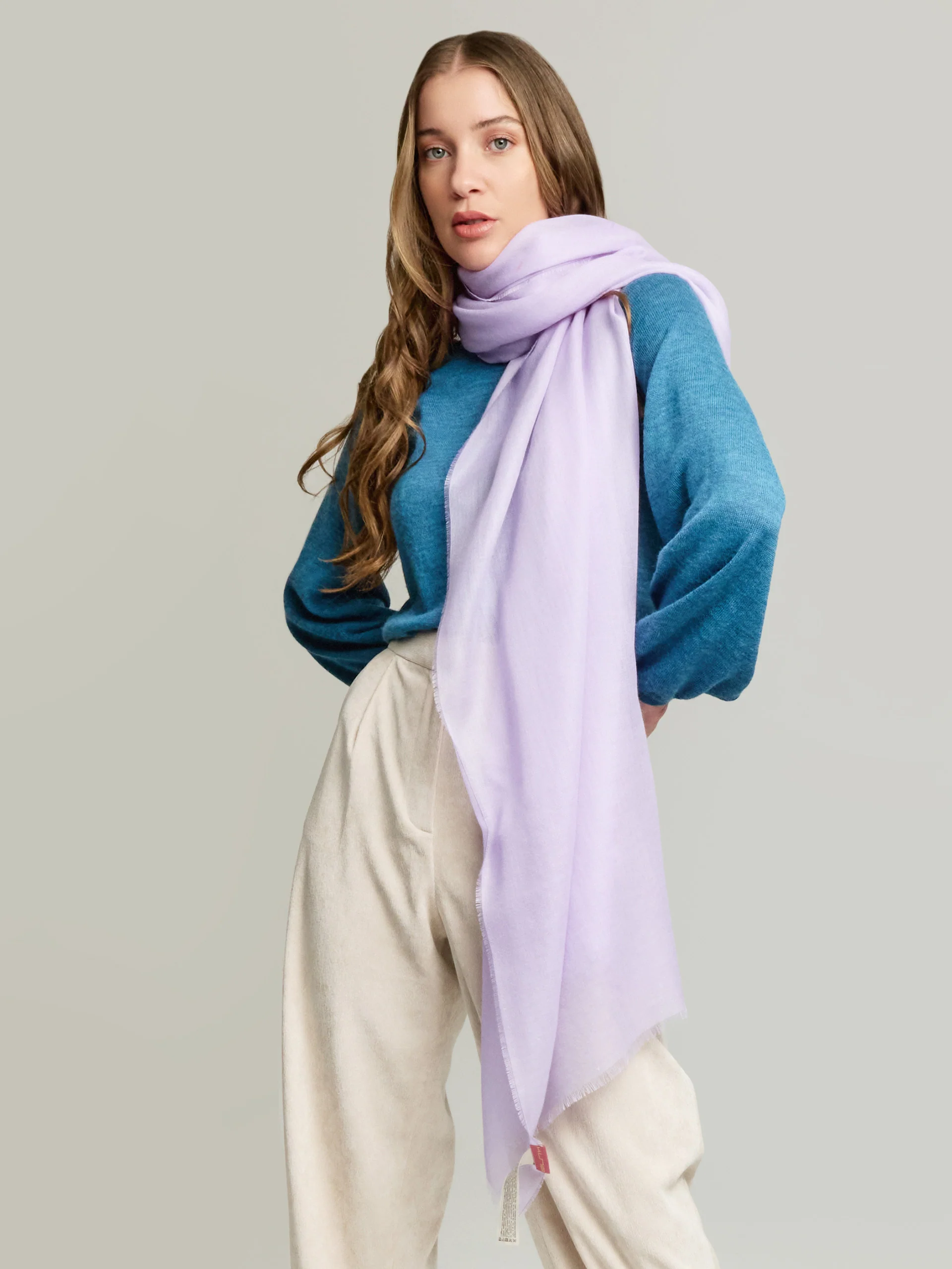 Patito Shawl Baby Alpaca Color Purple