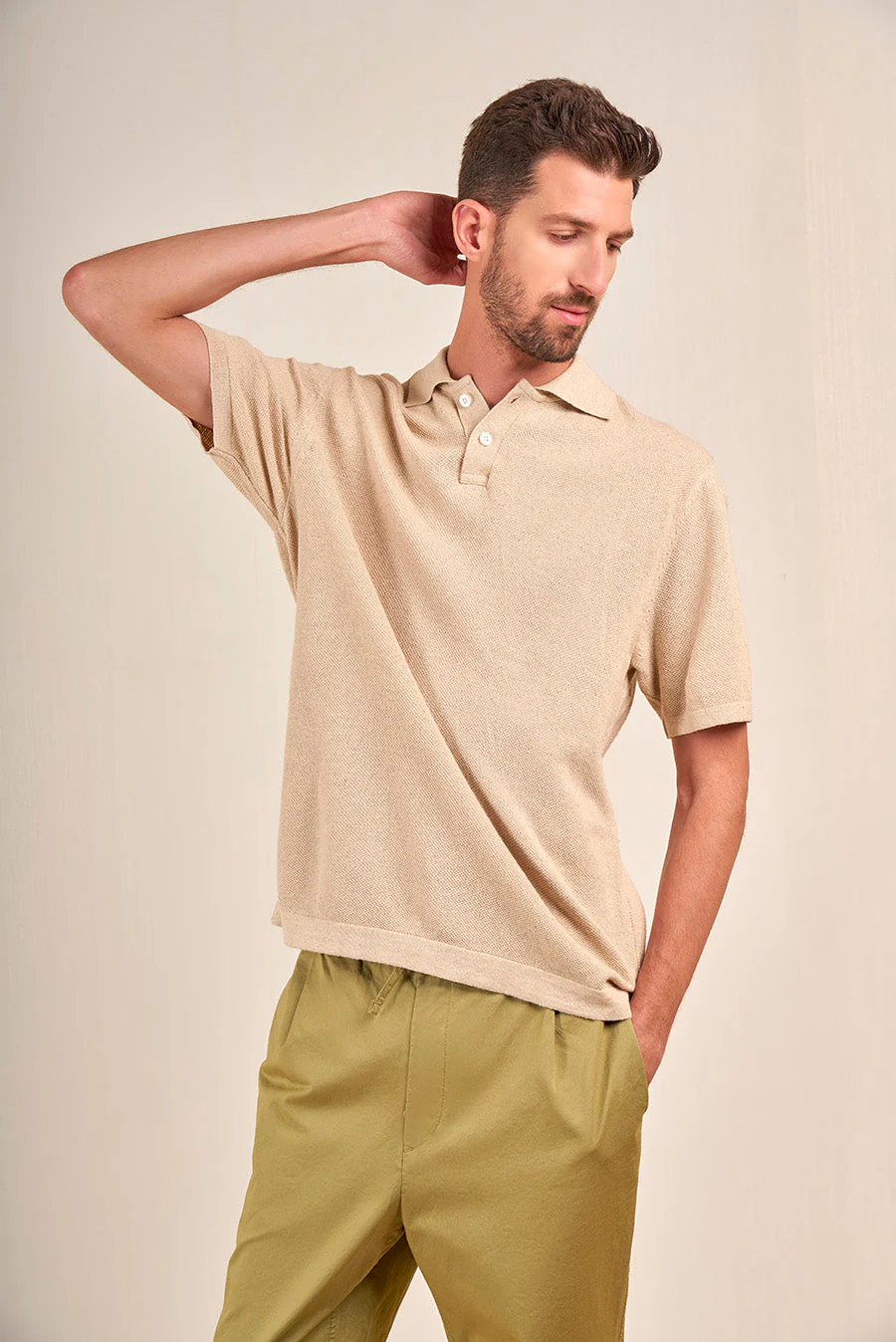 Victor T-Shirt Linen & Cotton Color Desert