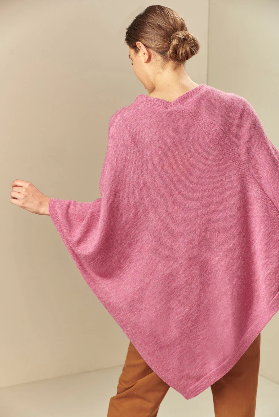 Almendra Poncho Baby Alpaca Color Damask - Image 2