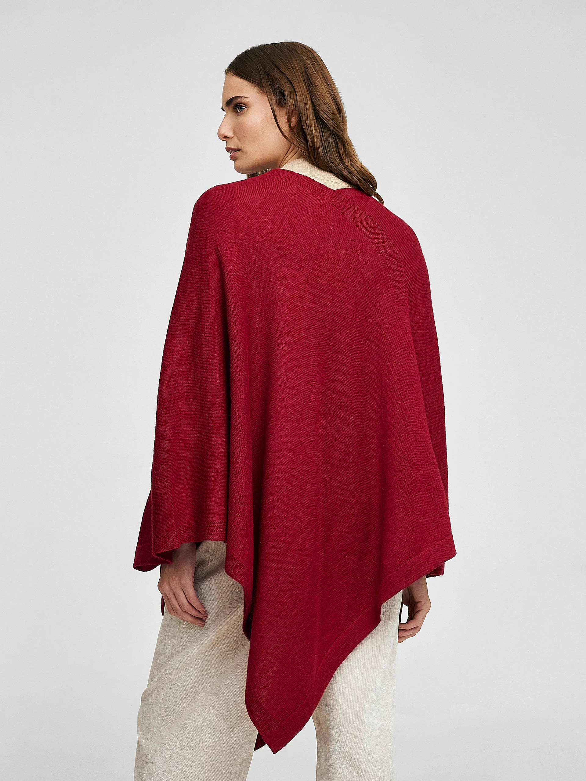 Almendra Poncho Baby Alpaca Color Rumba - Image 3