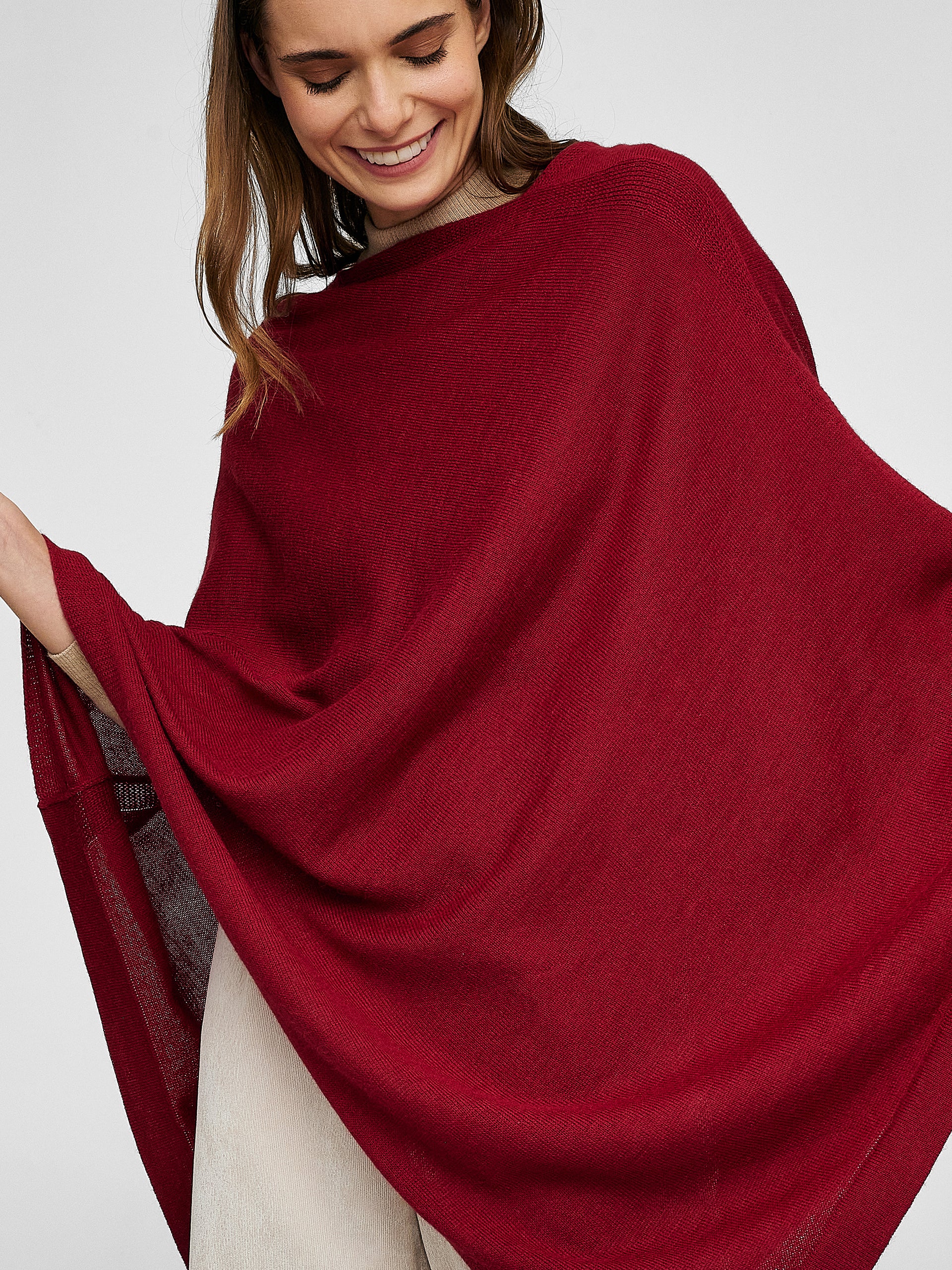 Almendra Poncho Baby Alpaca Color Rumba - Image 5