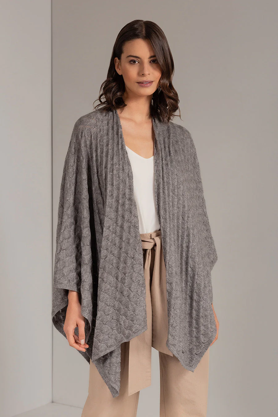 Uascaran Poncho Cotton Orgánico Color Paloma