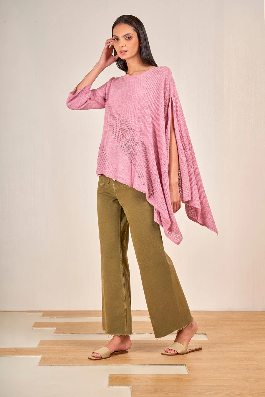 Vous Poncho Baby Alpaca Color Mosqueta - Image 3