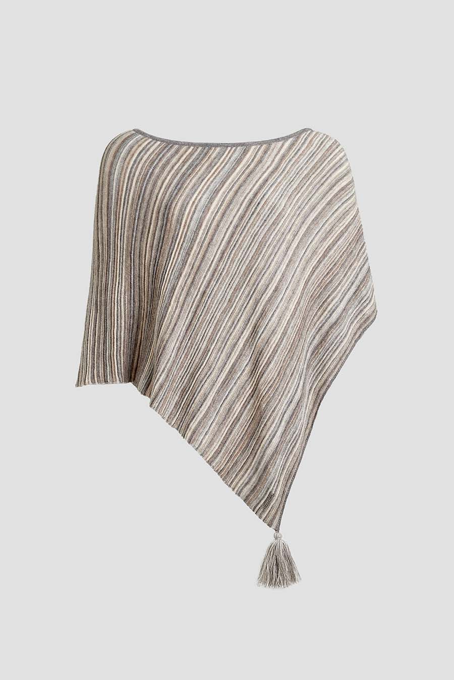 Walnut Poncho Cotton & Baby Alpaca Color Grey