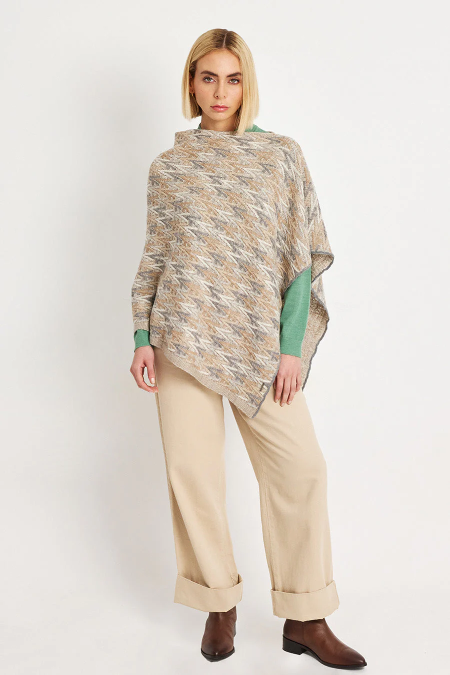 Welcome Poncho Baby Alpaca Color Nuage - Image 4