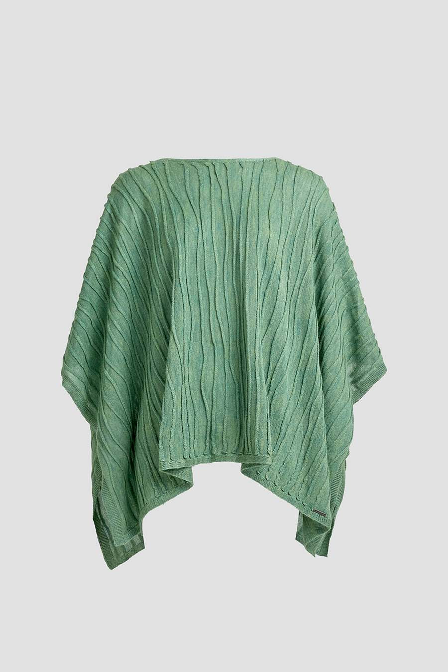 Wichita Poncho Baby Alpaca Color Green