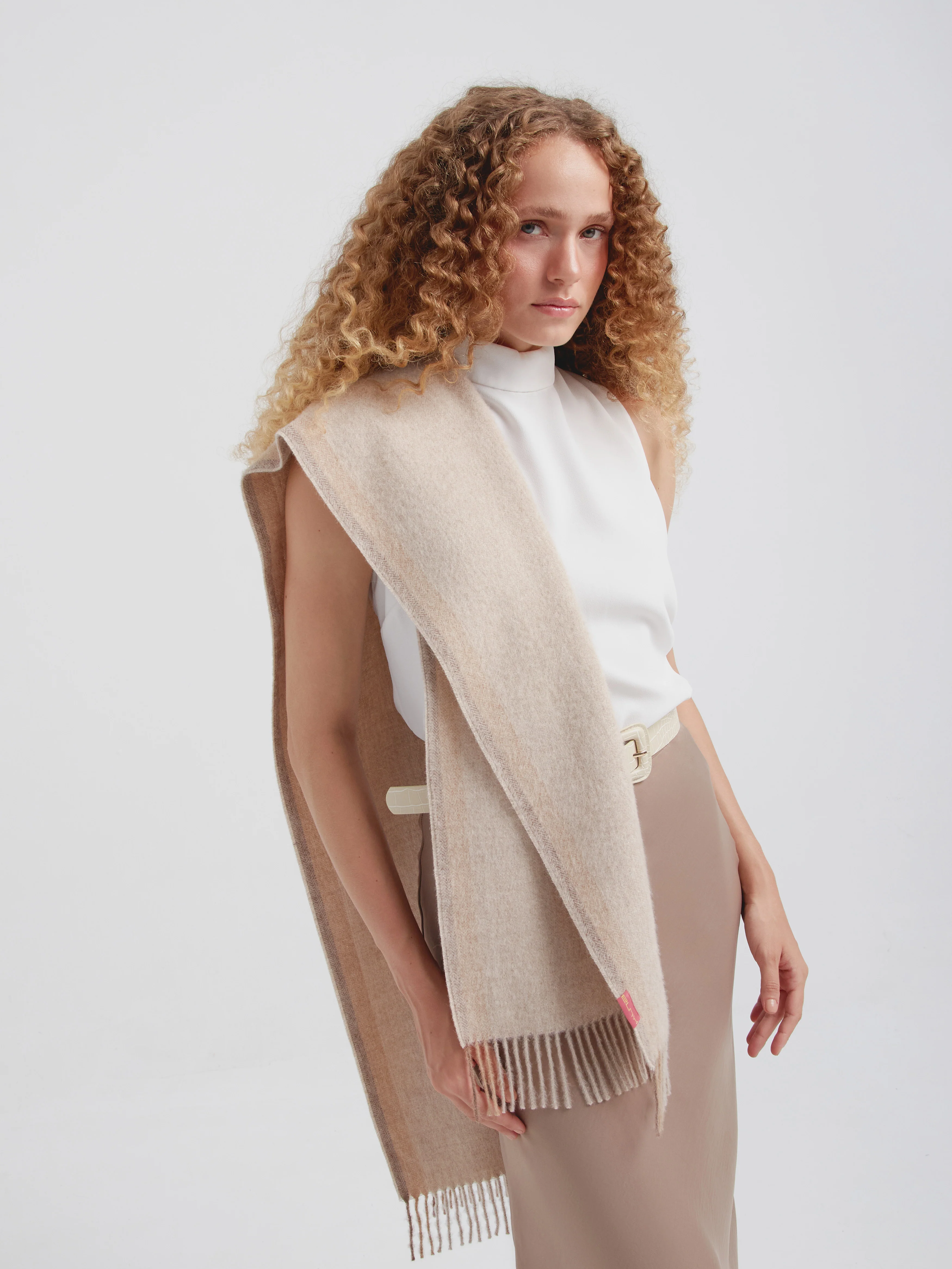 Ravenna Scarf Baby Alpaca Color Beige