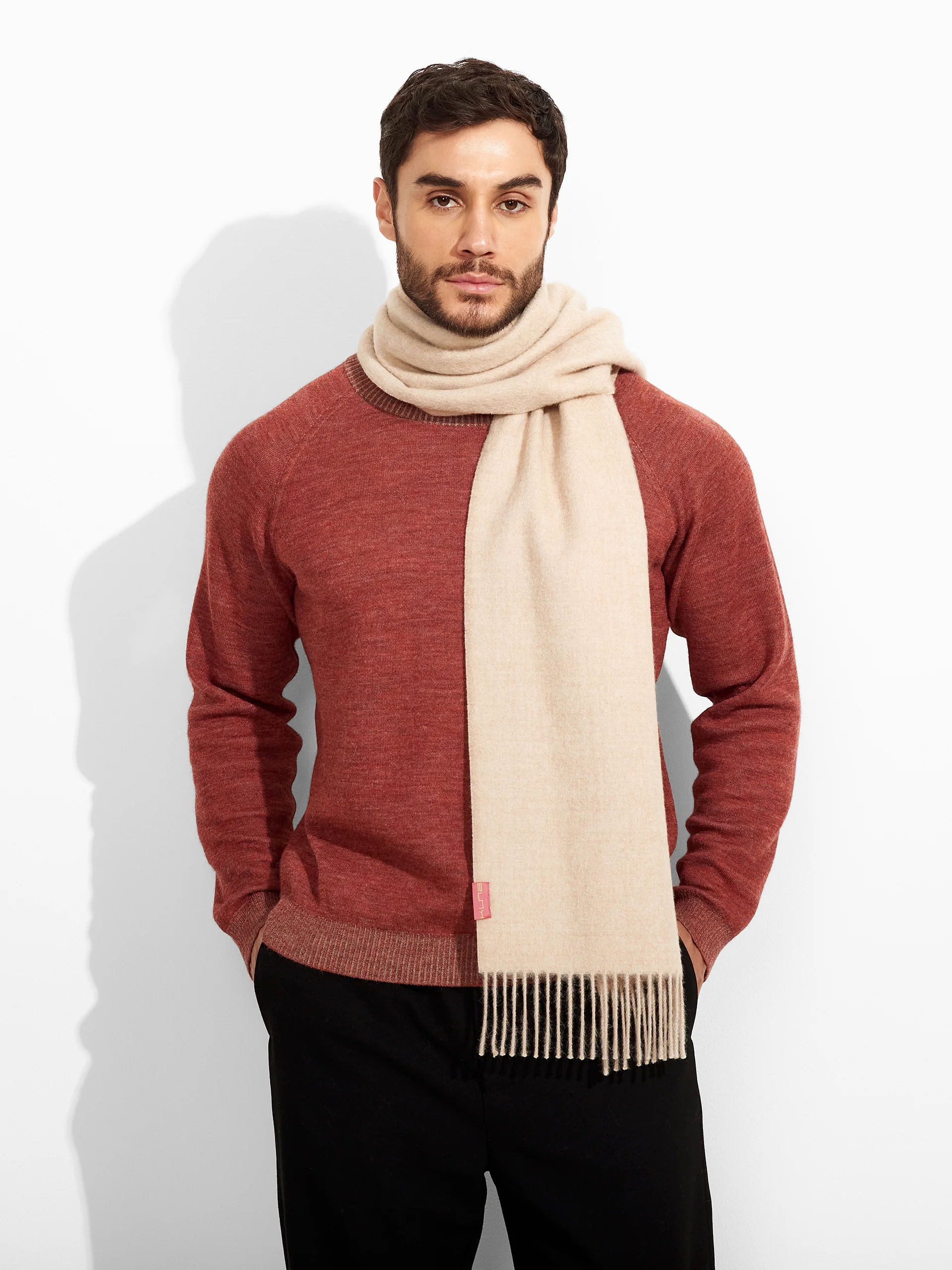 Recreo Scarf Baby Alpaca Color Beige - Image 4