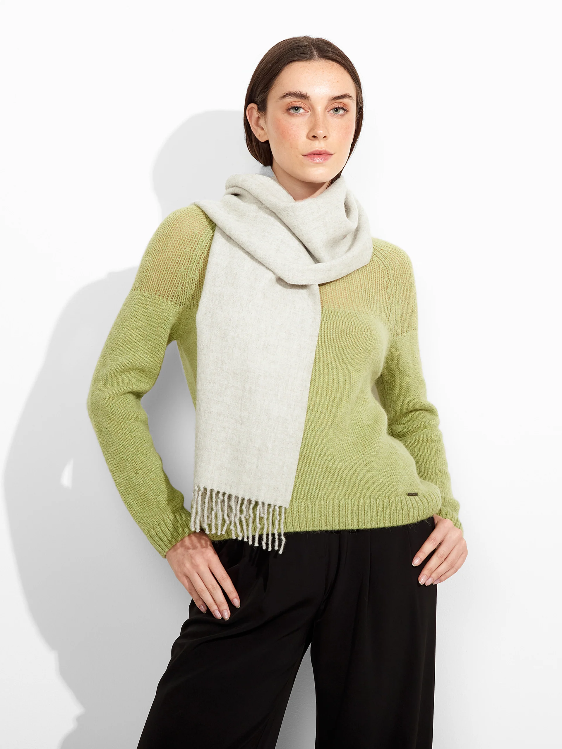 Recreo Scarf Baby Alpaca Color Grey