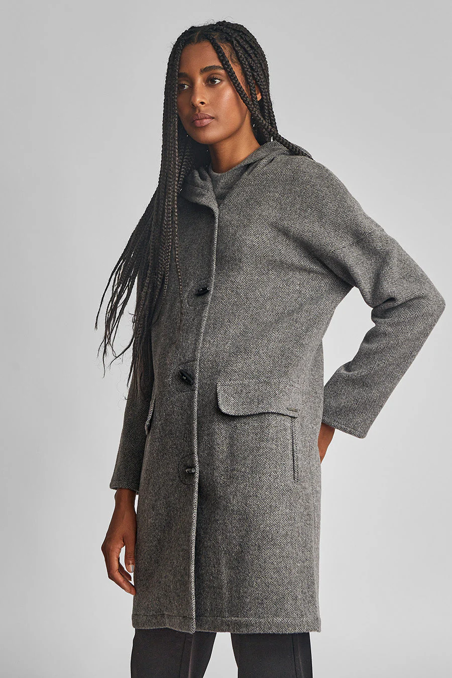 Wang Coat Baby Alpaca Color Grey - Image 2
