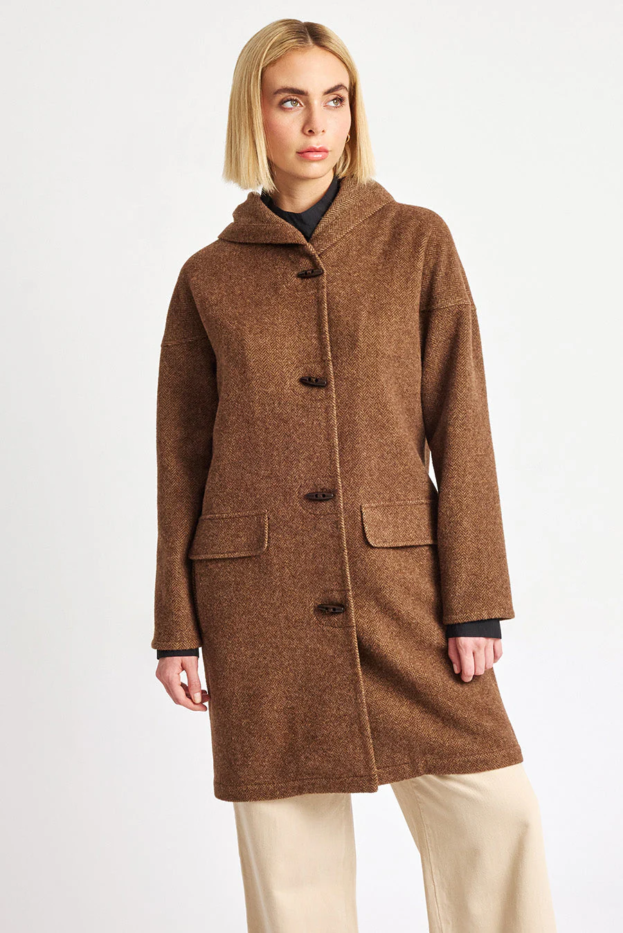 Wang Coat Baby Alpaca Color Marrón - Image 2