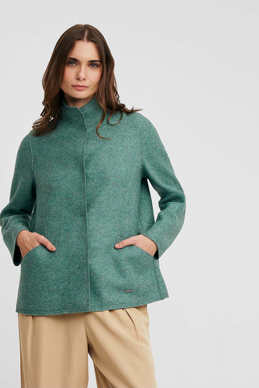Weasly Coat Alpaca Color Green - Image 2