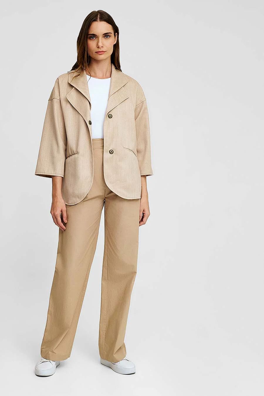 Whitter Coat Alpaca Color Beige - Image 4