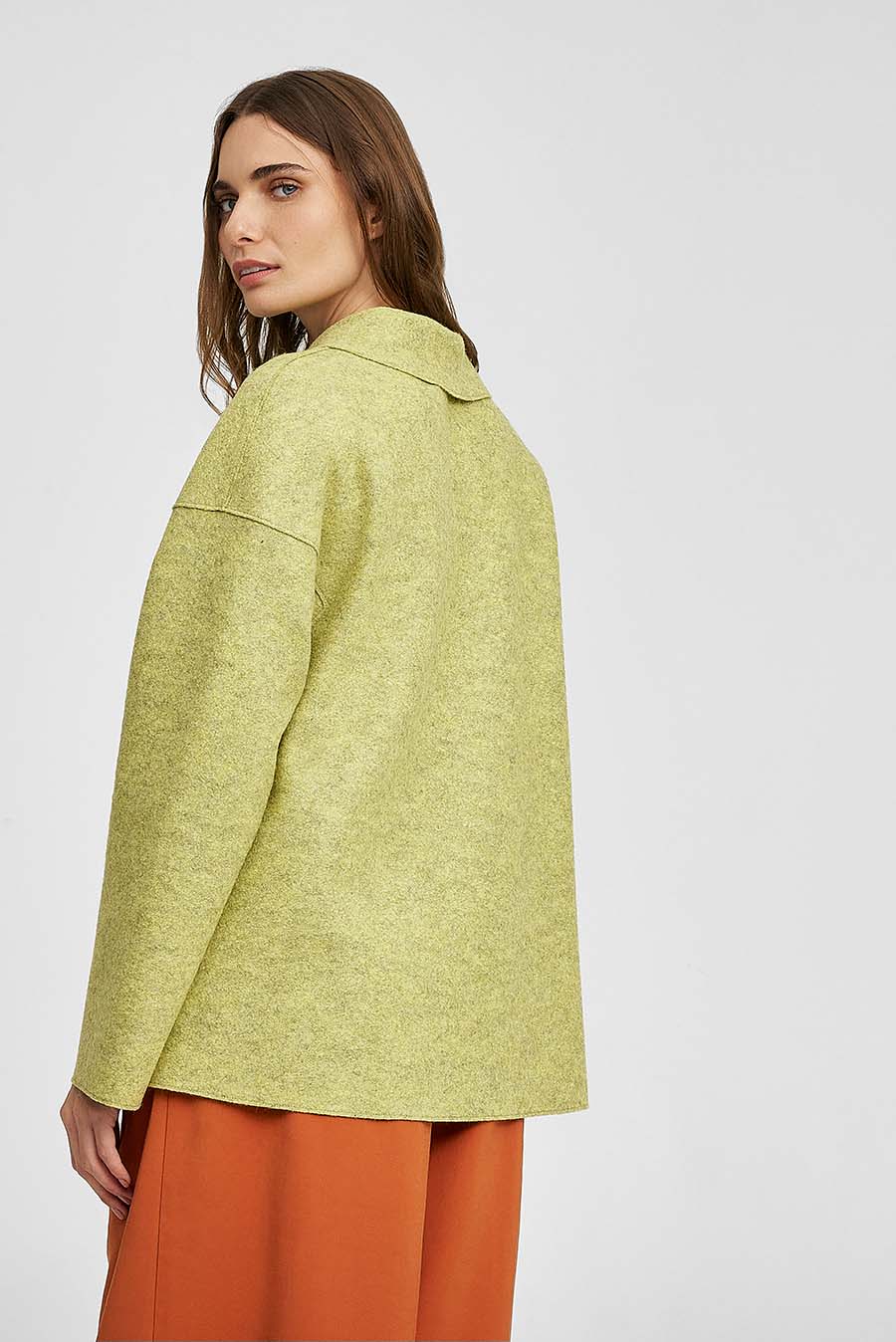 Who Coat Alpaca Color Green - Image 3