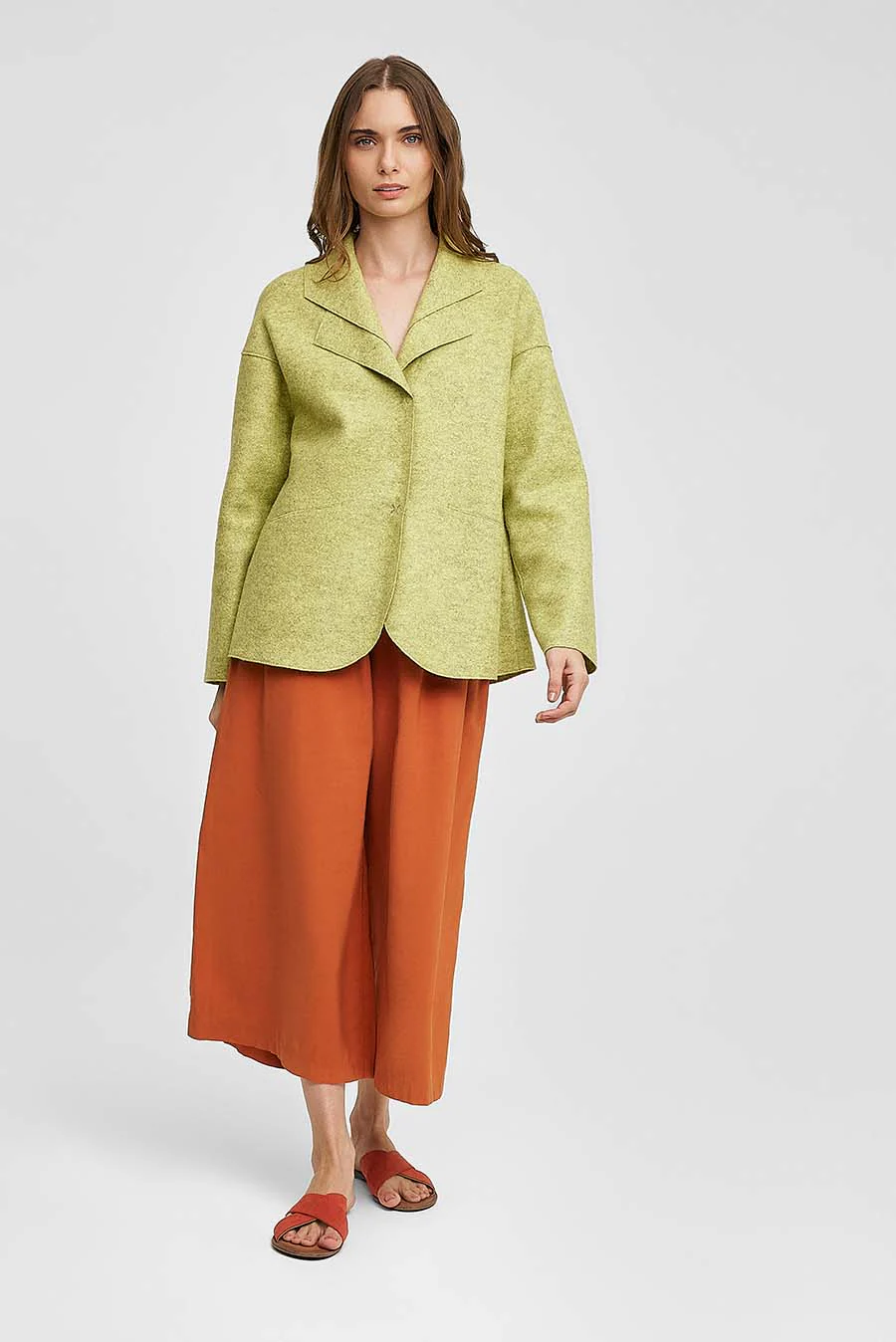 Who Coat Alpaca Color Green - Image 4