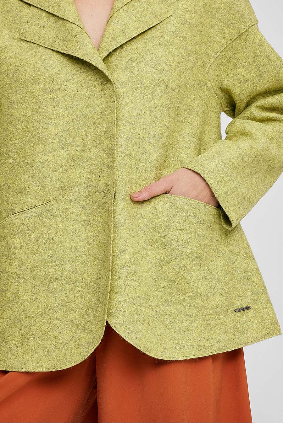 Who Coat Alpaca Color Green - Image 5