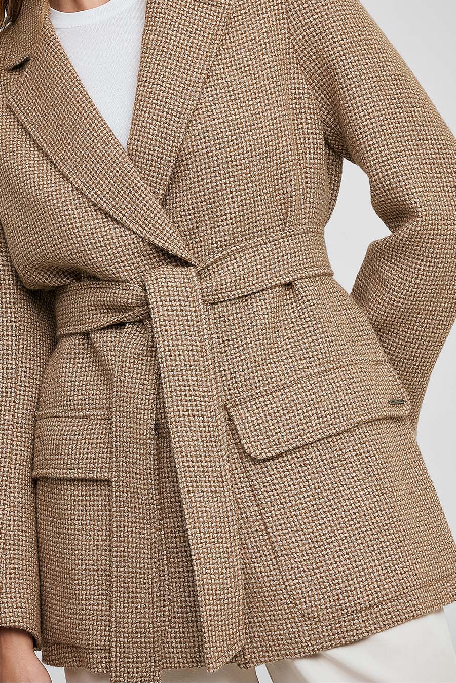 Widget Coat Baby Alpaca Color Beige - Image 5