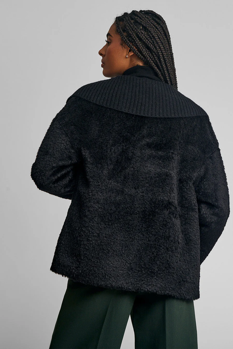Willma Coat Suri Alpaca & Wool Color Black - Image 3