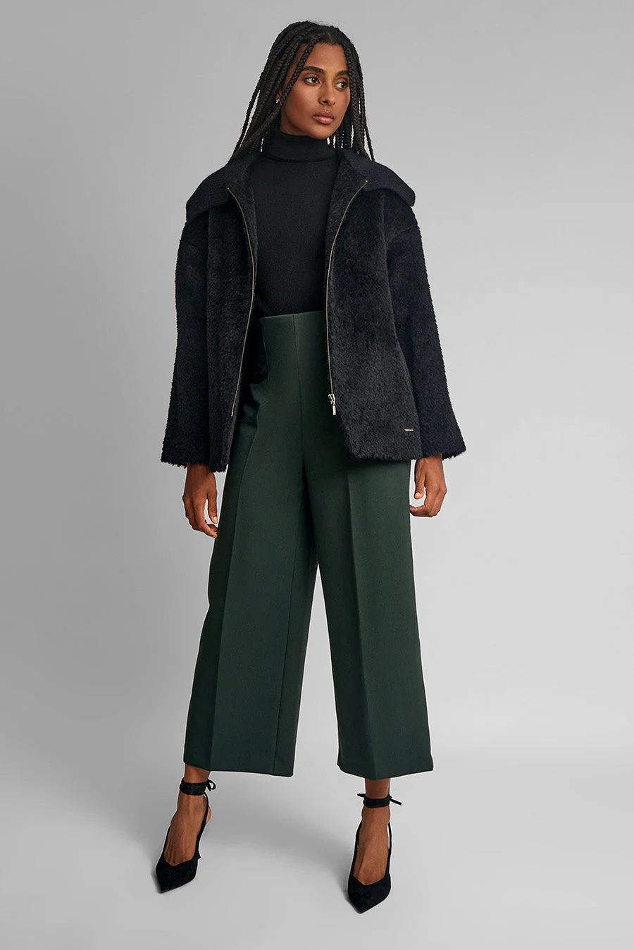 Willma Coat Suri Alpaca & Wool Color Black - Image 4