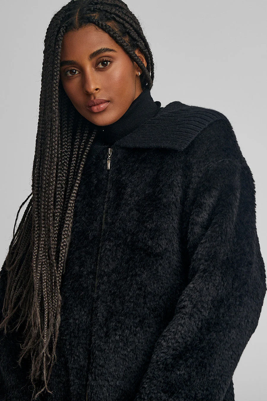 Willma Coat Suri Alpaca & Wool Color Black - Image 5