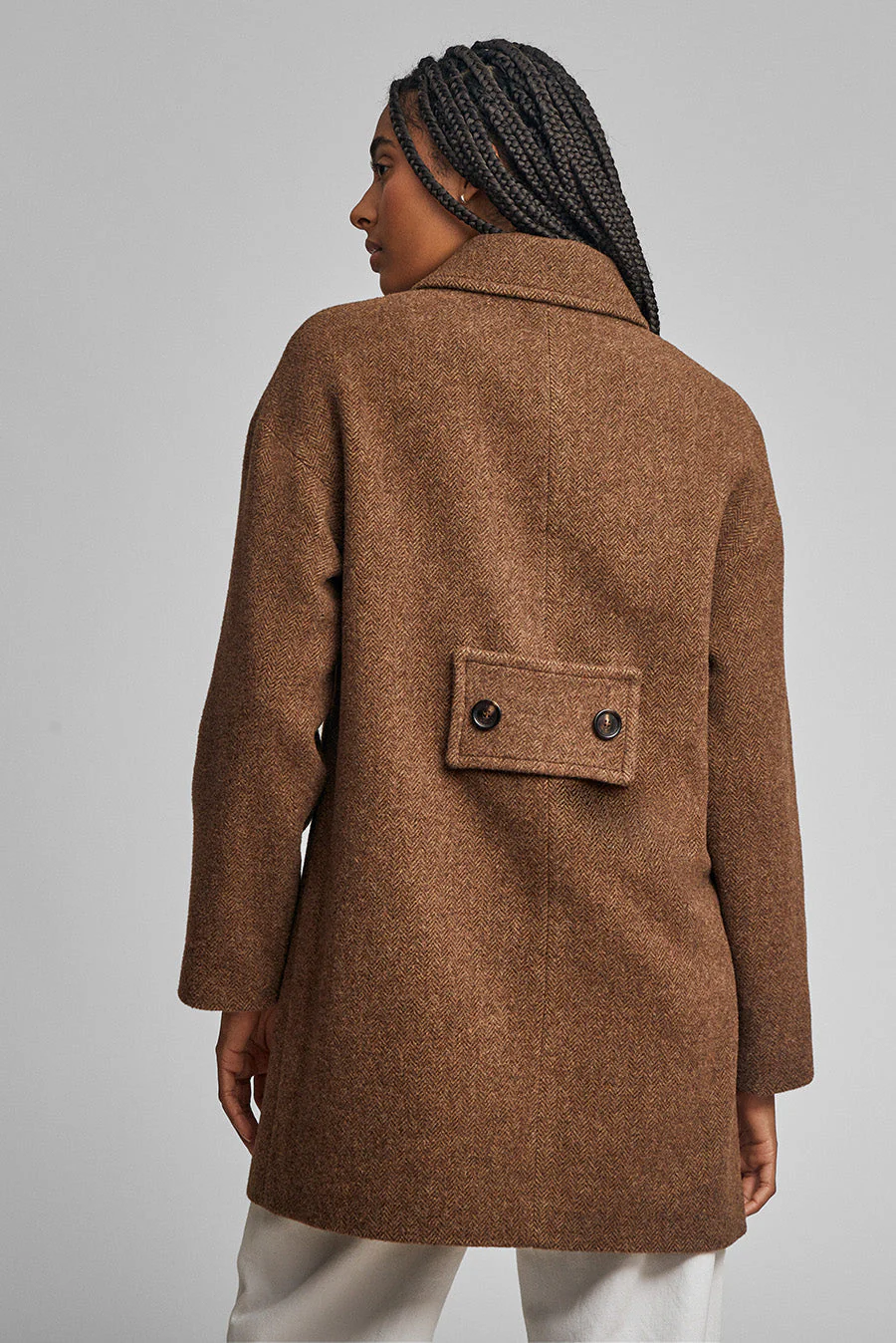 Windy Coat Baby Alpaca Color Marron - Image 3