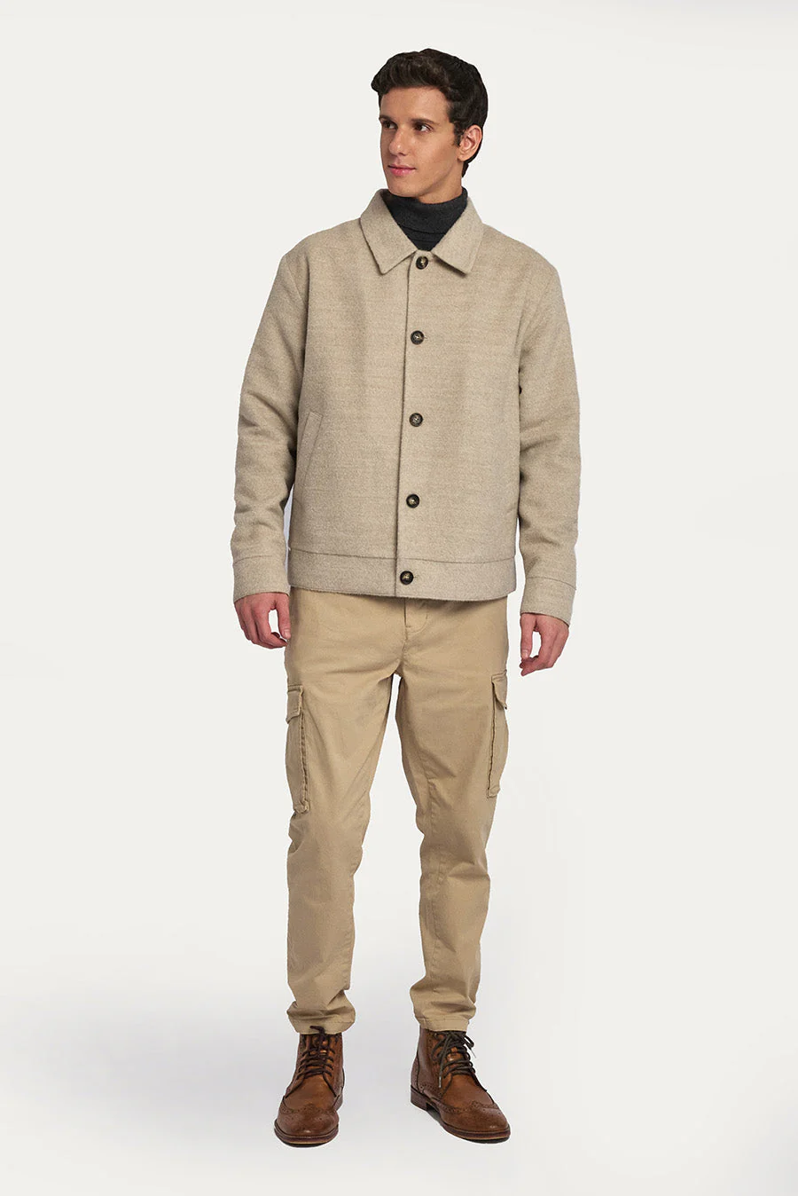 Wyoming Coat Baby Alpaca Color Sabbia - Image 4