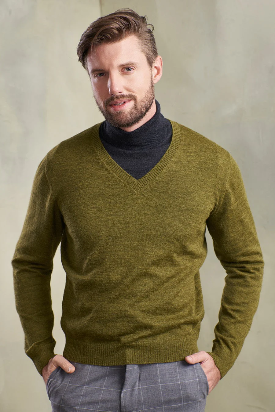 Alan Sweater Baby Alpaca Color Avocado