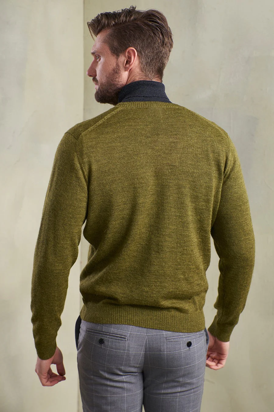 Alan Sweater Baby Alpaca Color Avocado - Image 2
