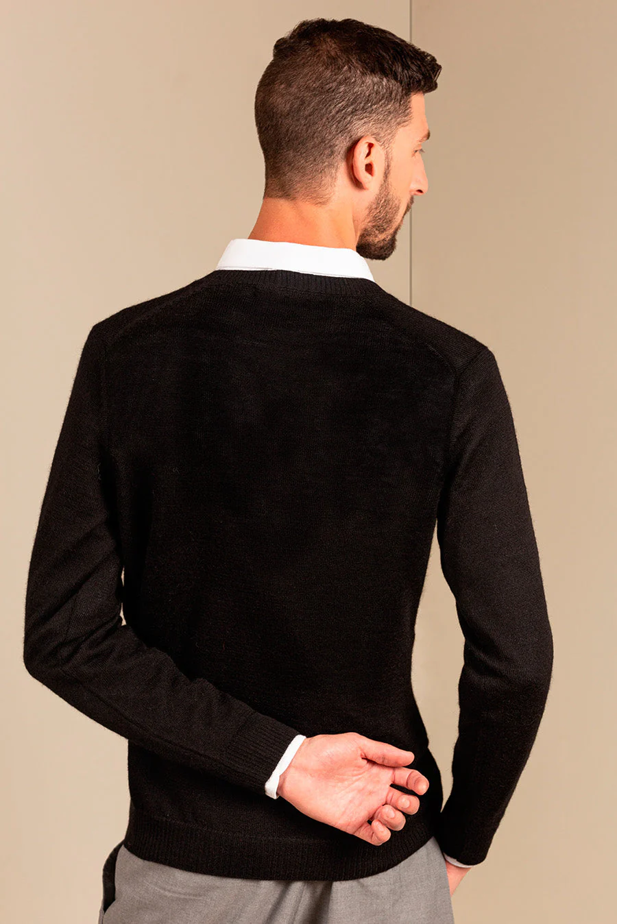 Alan Sweater Baby Alpaca Color Black - Image 2