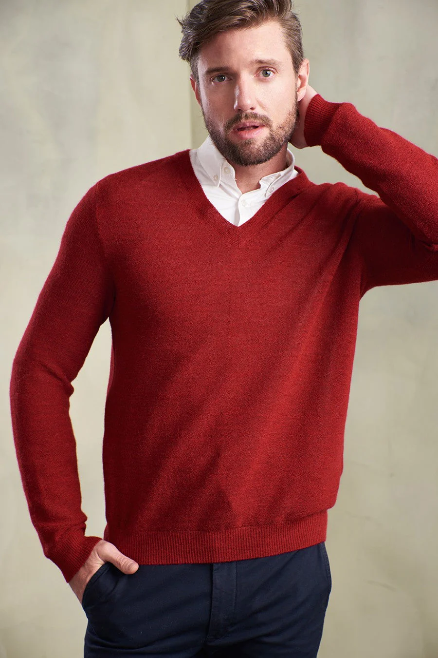 Alan Sweater Baby Alpaca Color Redorange