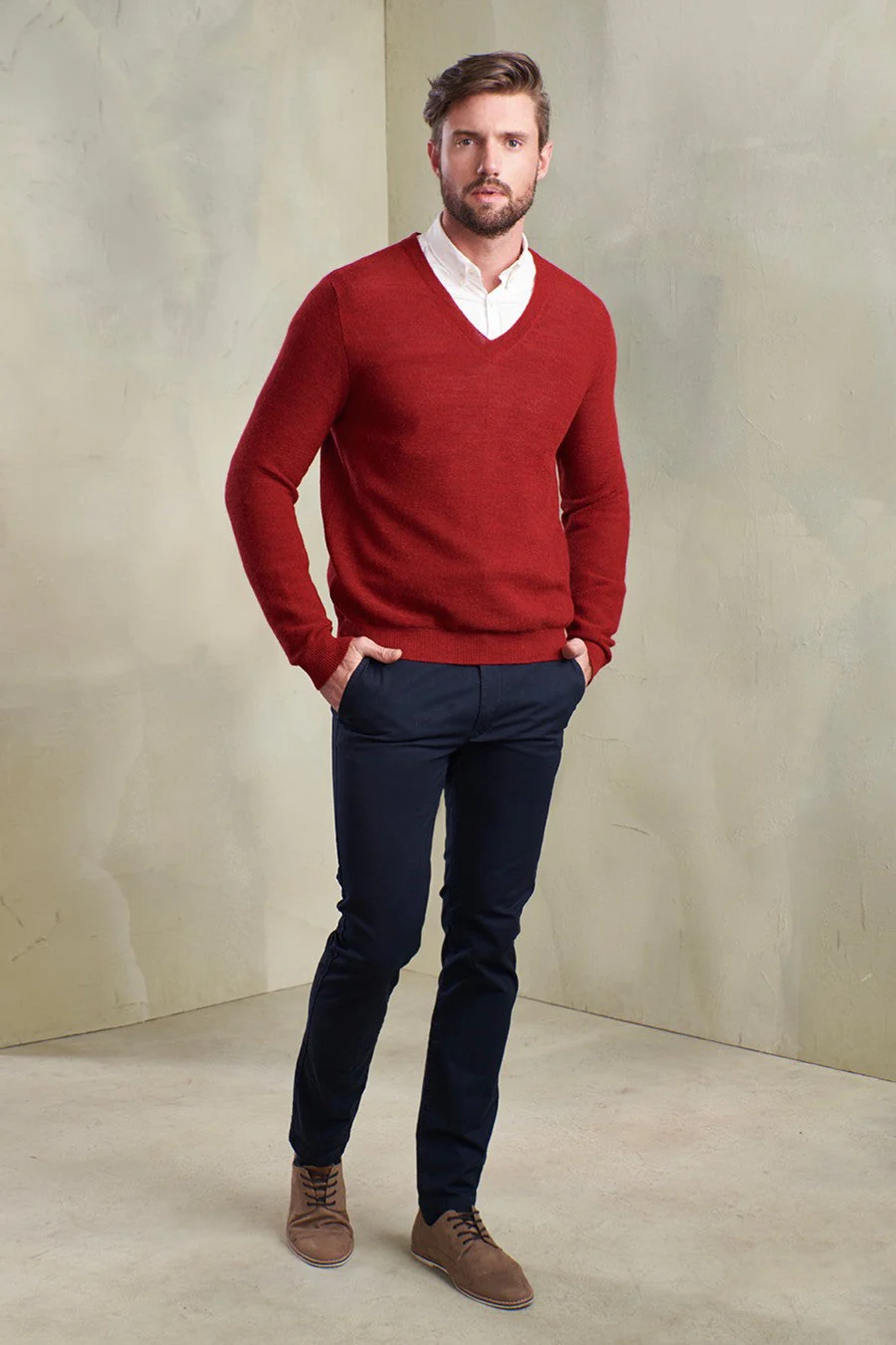 Alan Sweater Baby Alpaca Color Redorange - Image 3