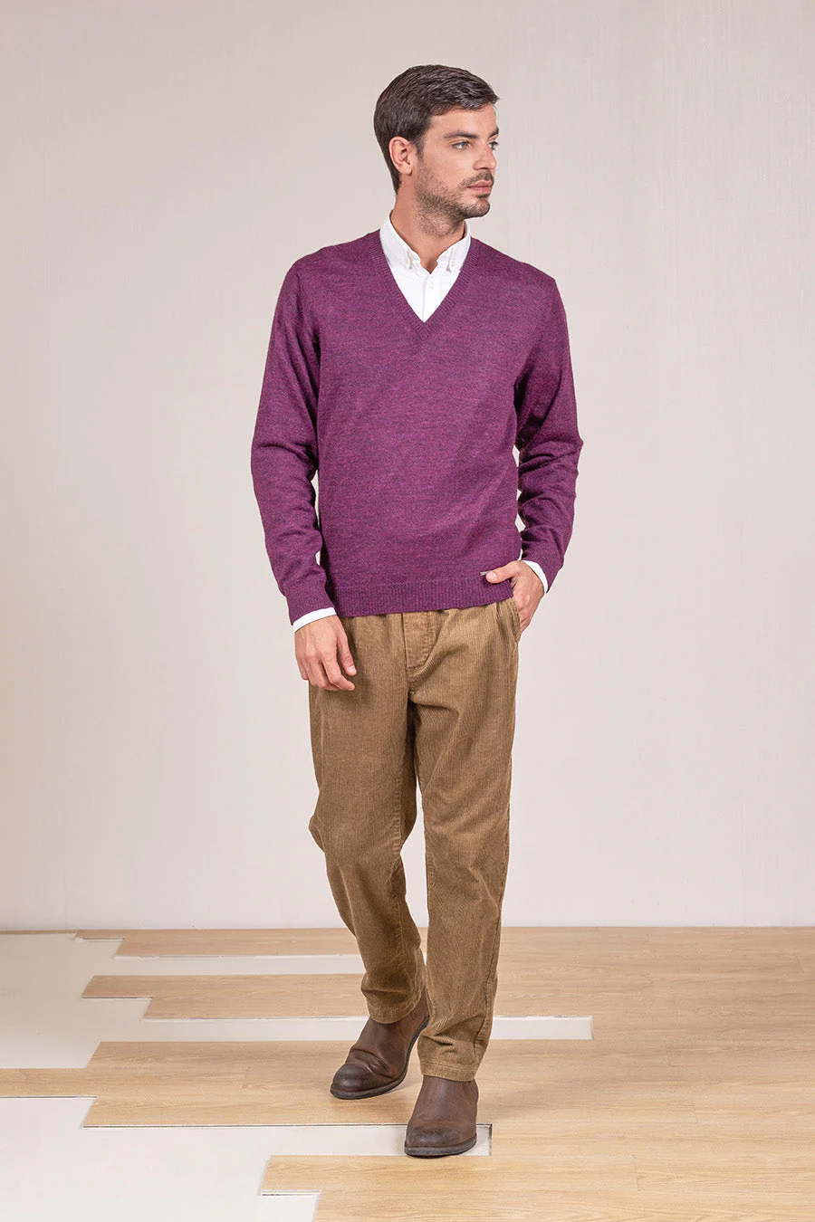 Alan Sweater Baby Alpaca Color Vendimia - Image 3