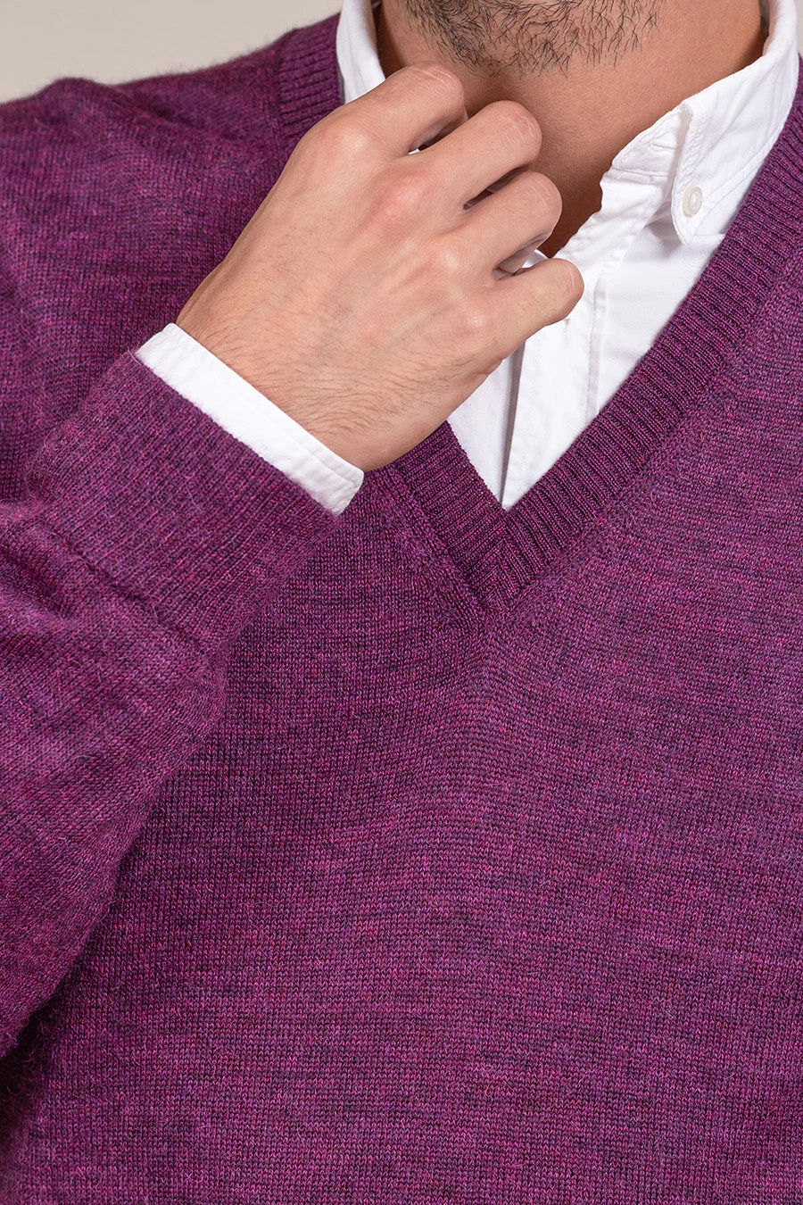 Alan Sweater Baby Alpaca Color Vendimia - Image 4