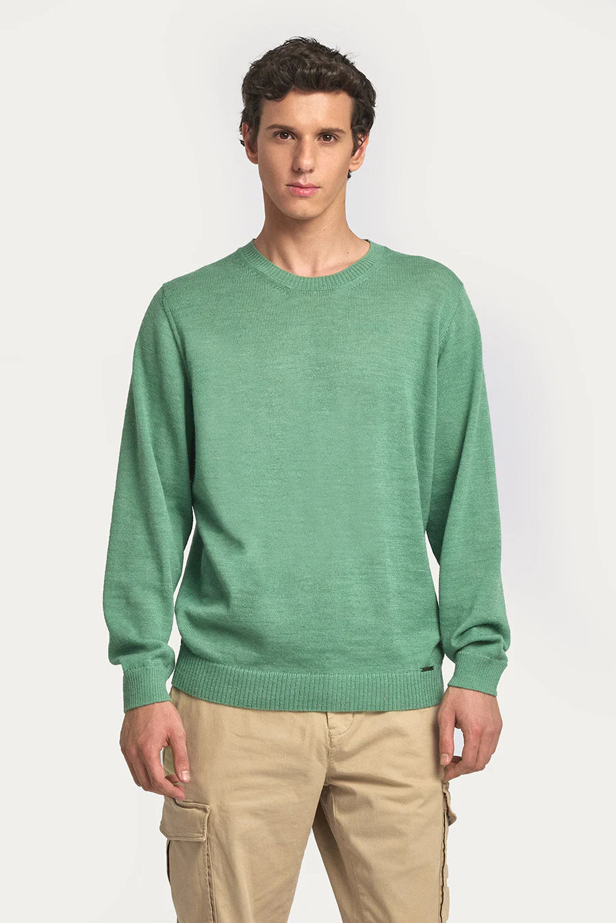 Alaska Sweater Baby Alpaca Color Basil - Image 2