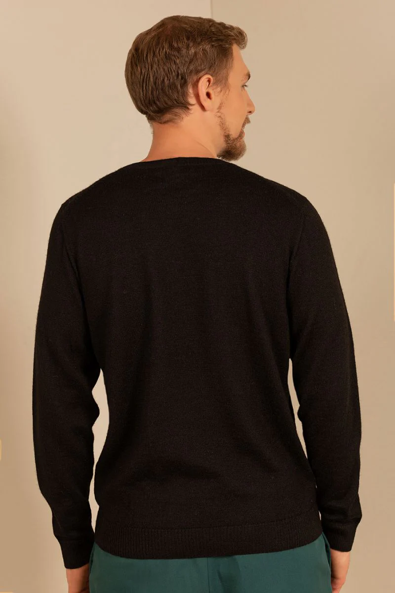 Alaska Sweater Baby Alpaca Color Black - Image 2