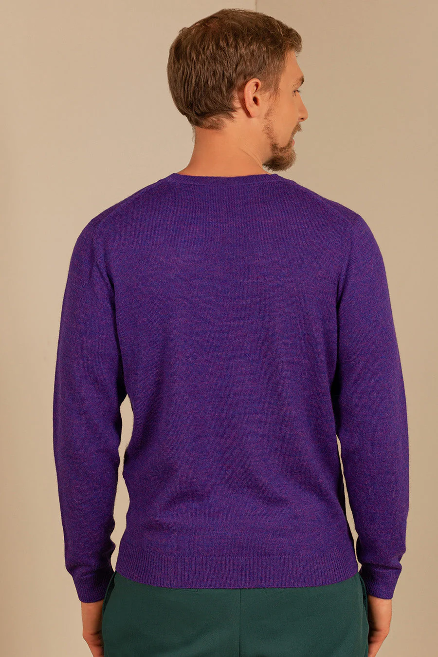 Alaska Sweater Baby Alpaca Color Purple - Image 2