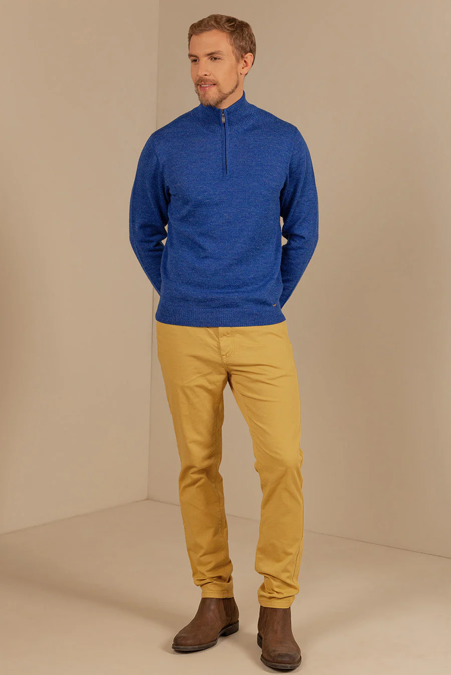 Albert Sweater Baby Alpaca Color Bermuda - Image 3