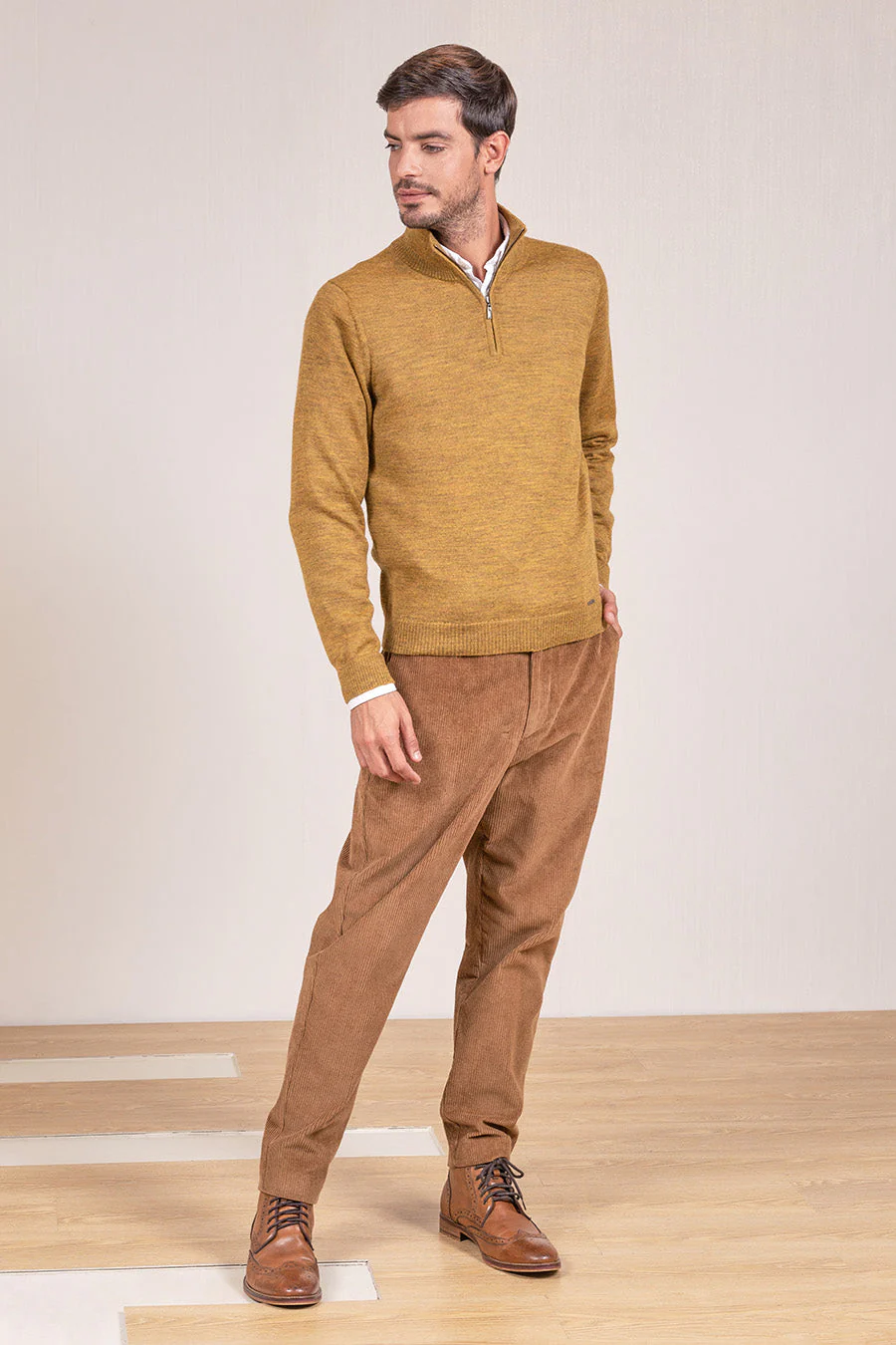 Albert Sweater Baby Alpaca Color Curry - Image 3