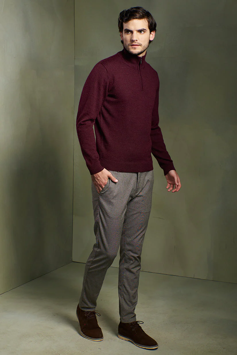 Albert Sweater Baby Alpaca Color Mora - Image 3