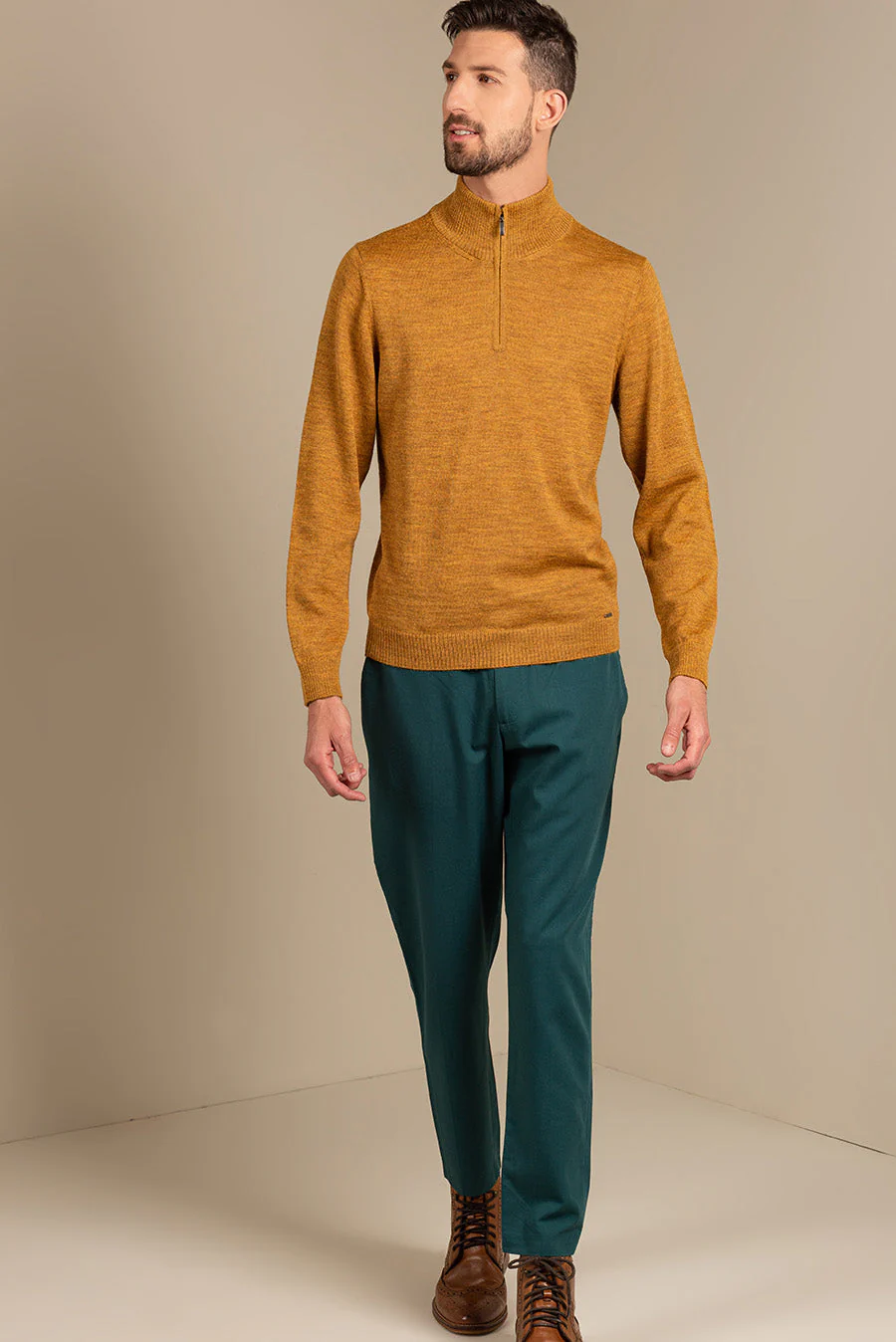 Albert Sweater Baby Alpaca Color Senape - Image 3