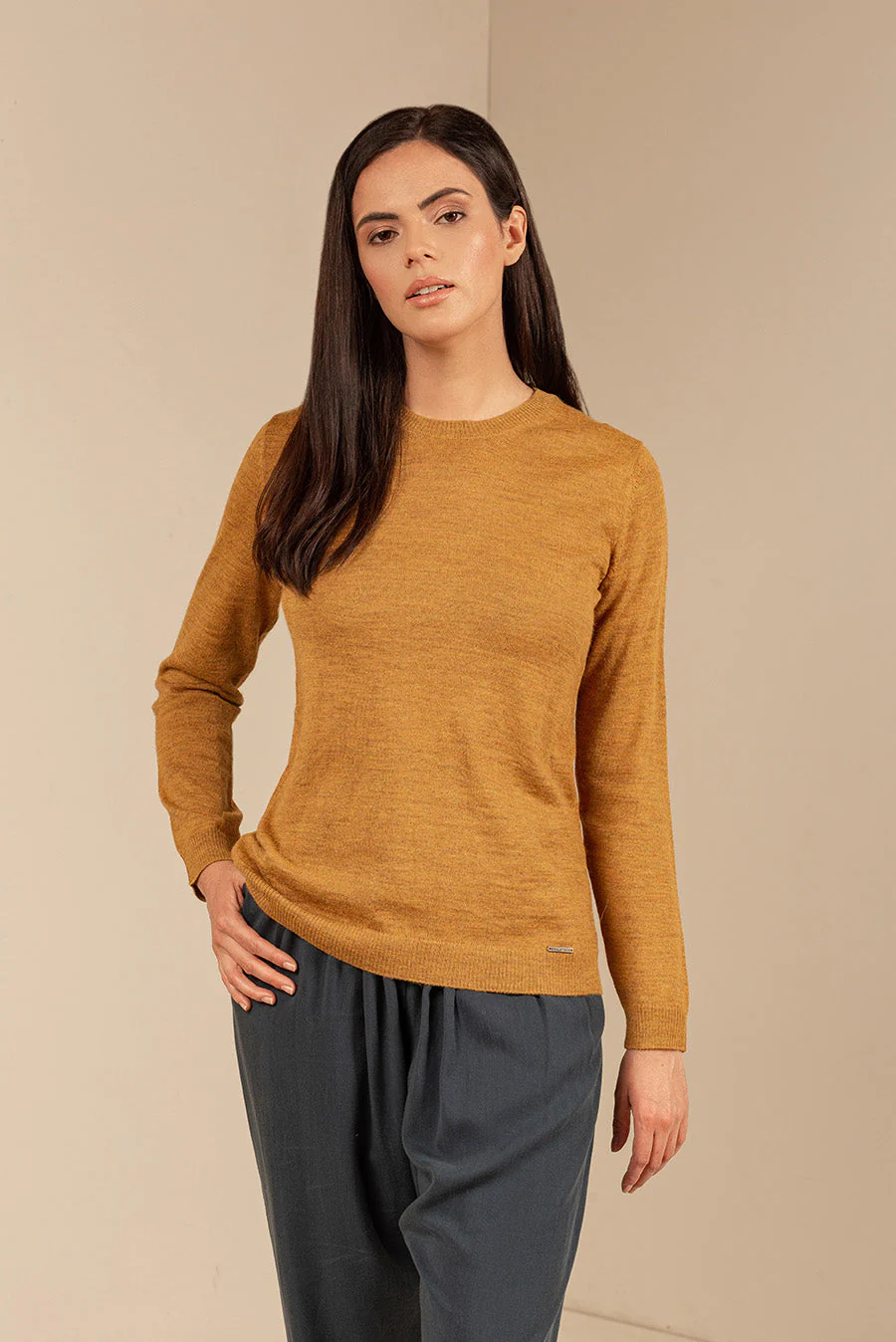 Alexia Sweater Baby Alpaca Color Senape