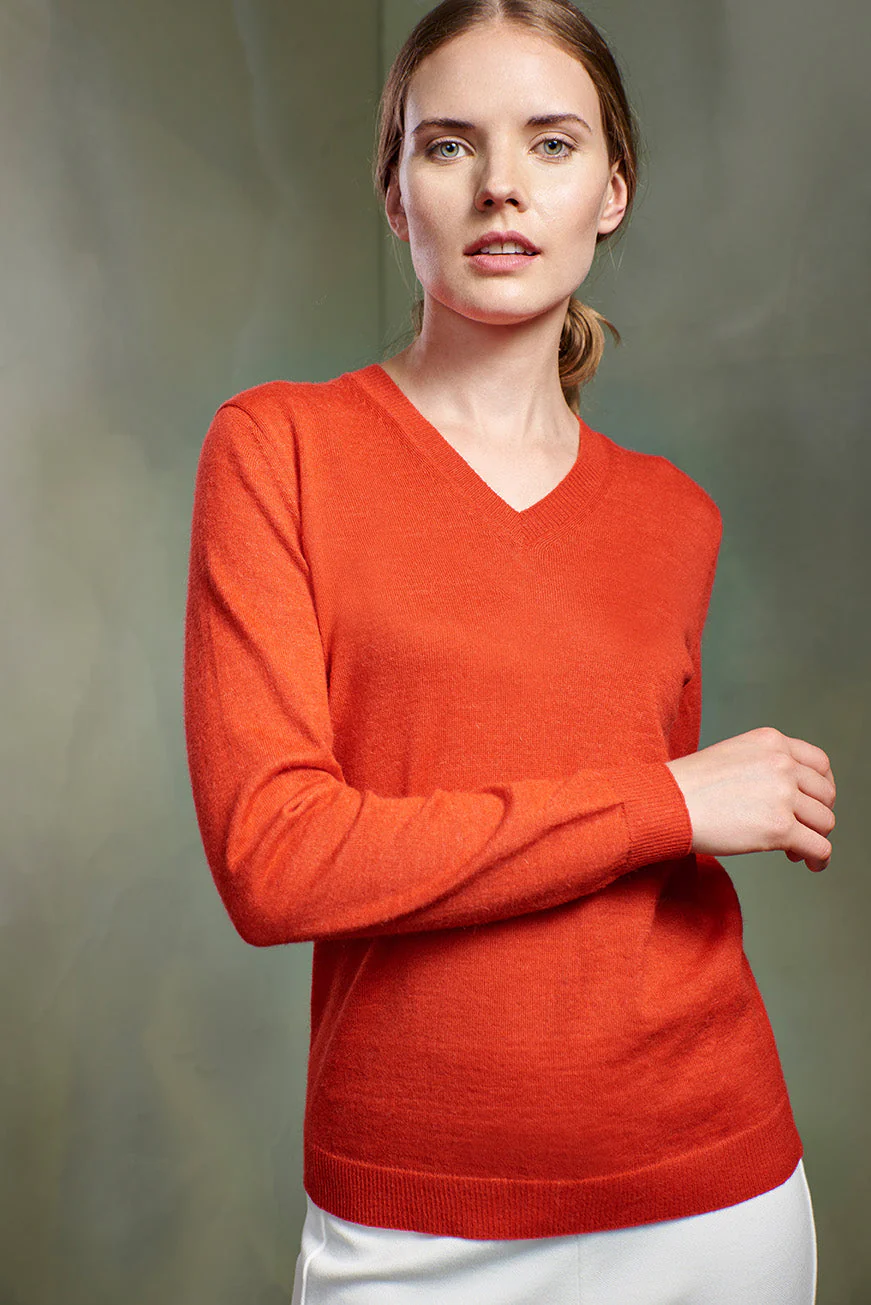 Alicia Sweater Baby Alpaca Color Redorange