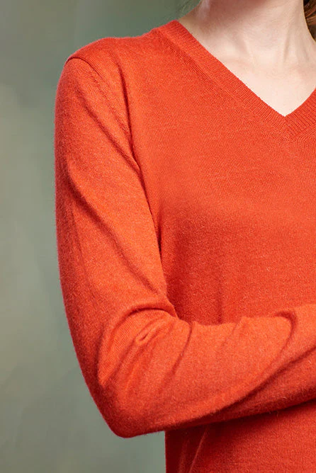 Alicia Sweater Baby Alpaca Color Redorange - Image 4