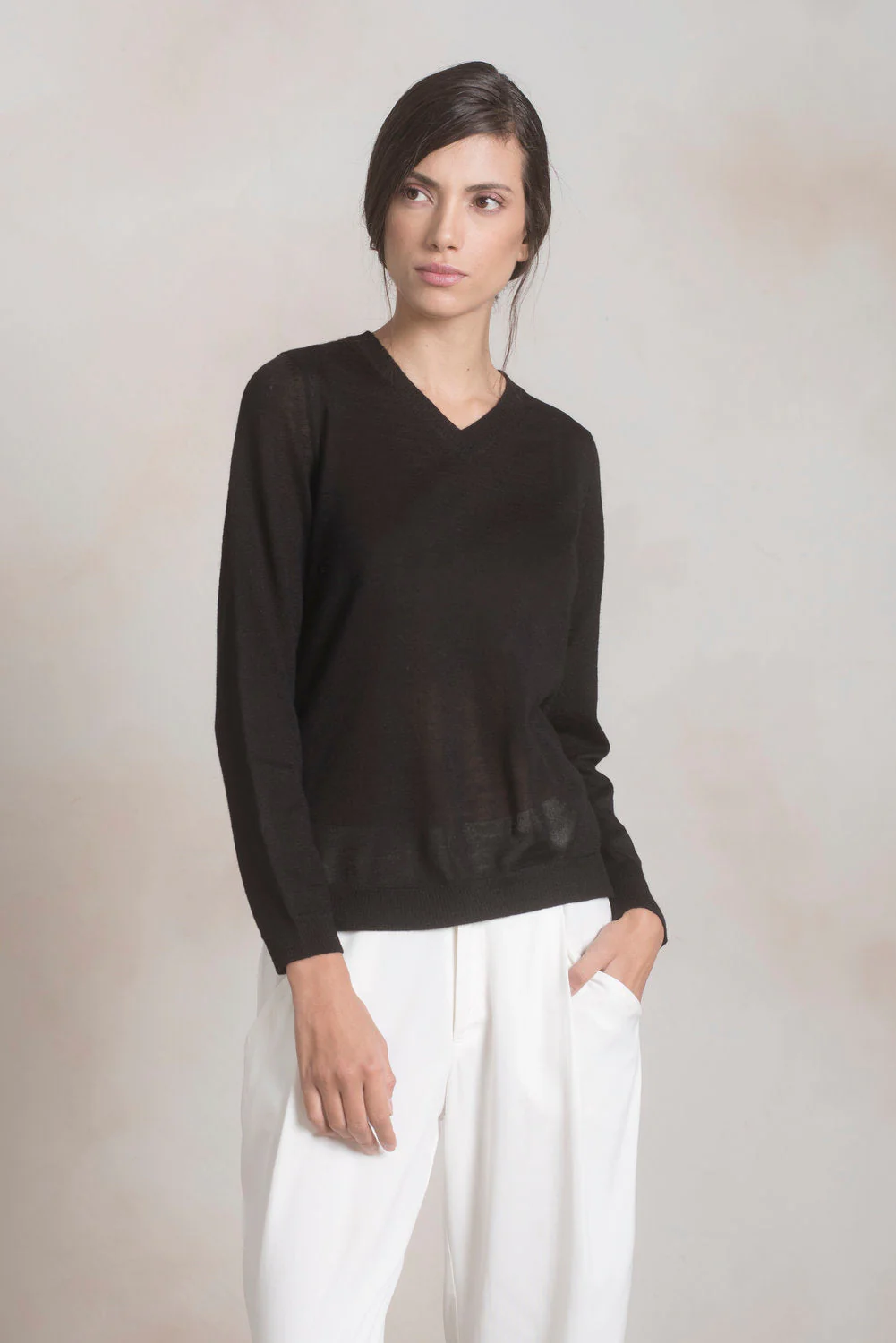 Almibar Sweater Baby Alpaca Color Black
