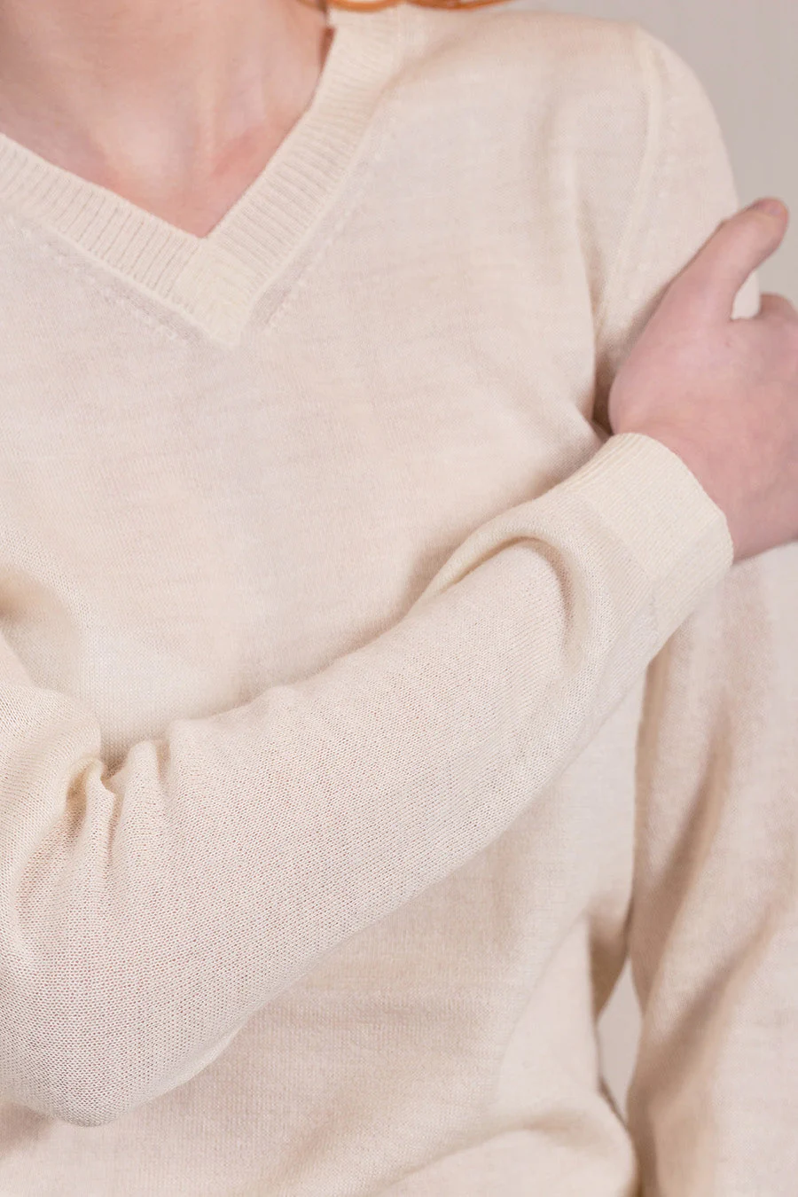 Almibar Sweater Baby Alpaca Color Ecru - Image 4