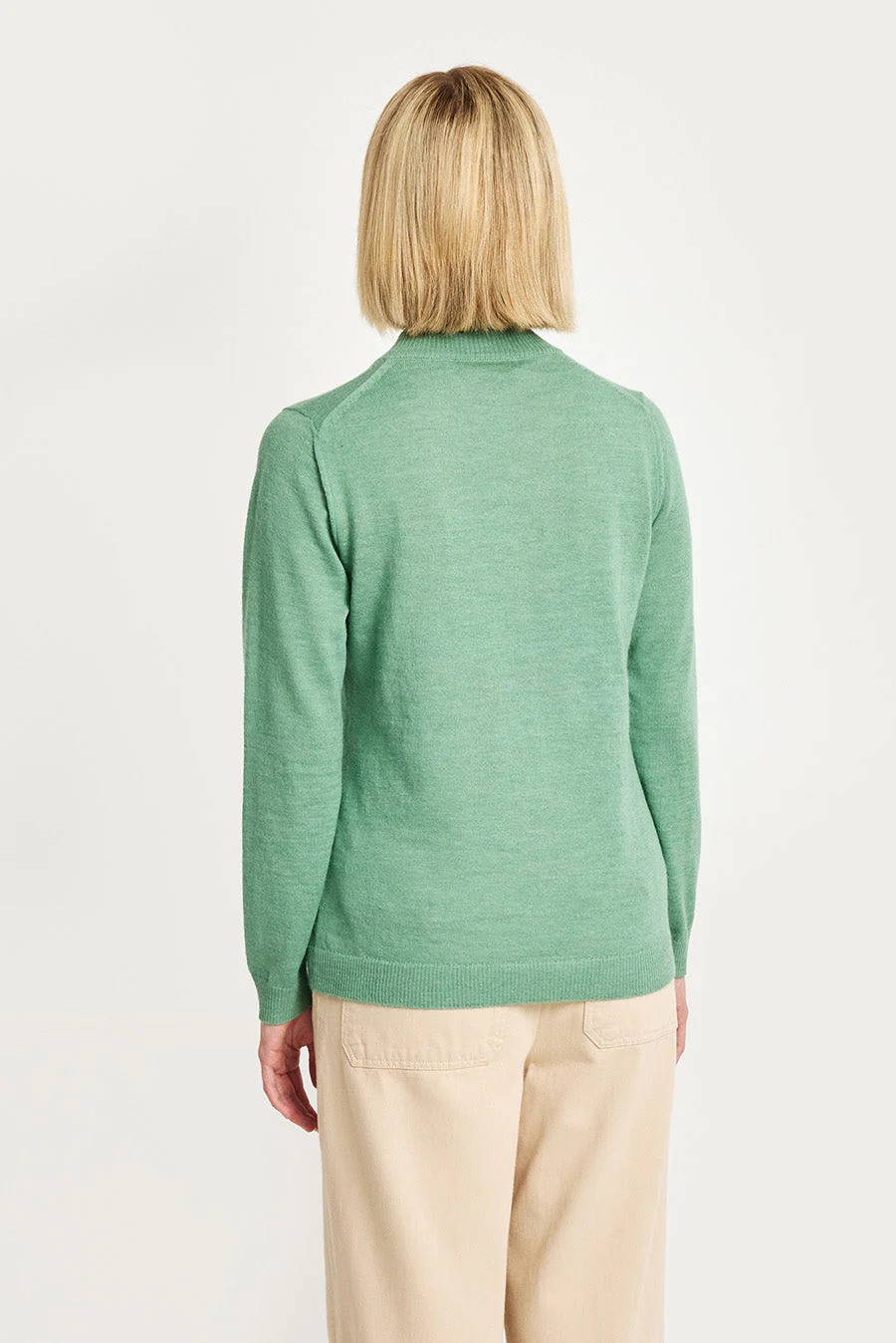 Anahi Sweater Baby Alpaca Color Basil - Image 3