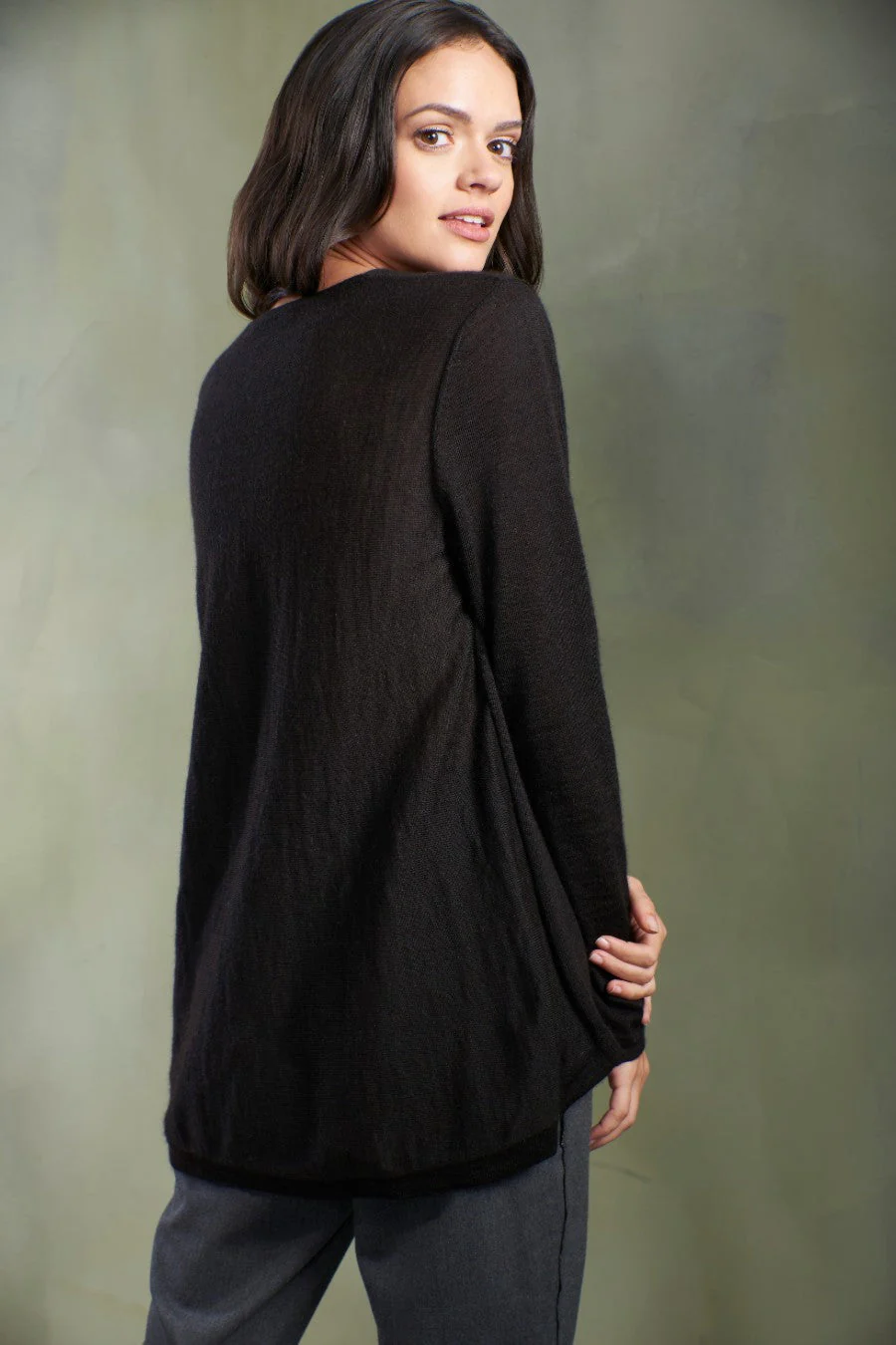 Ballet Sweater Baby Alpaca Black Color Black - Image 2