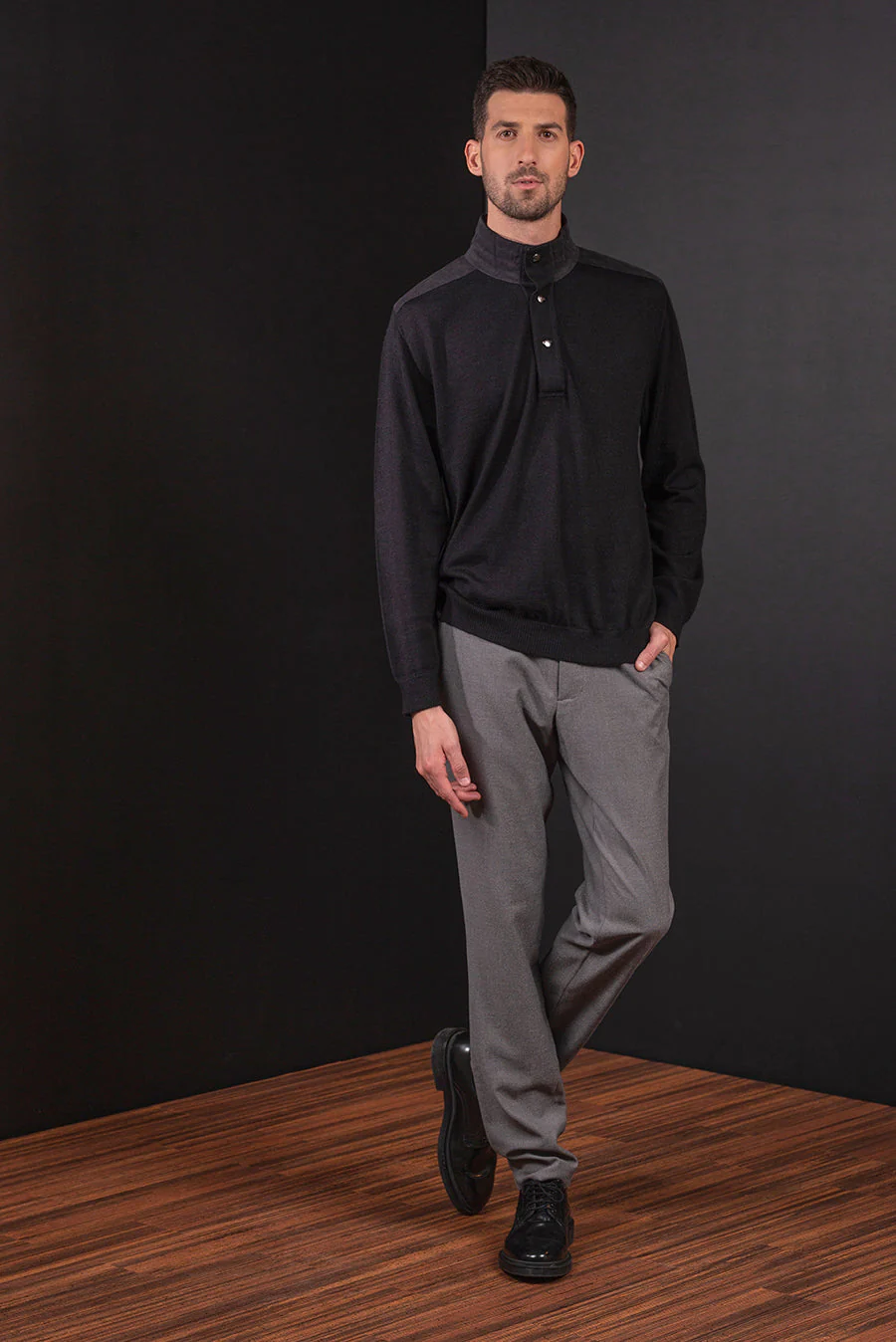 Berlin Sweater Alpaca 16 Color Black - Image 3
